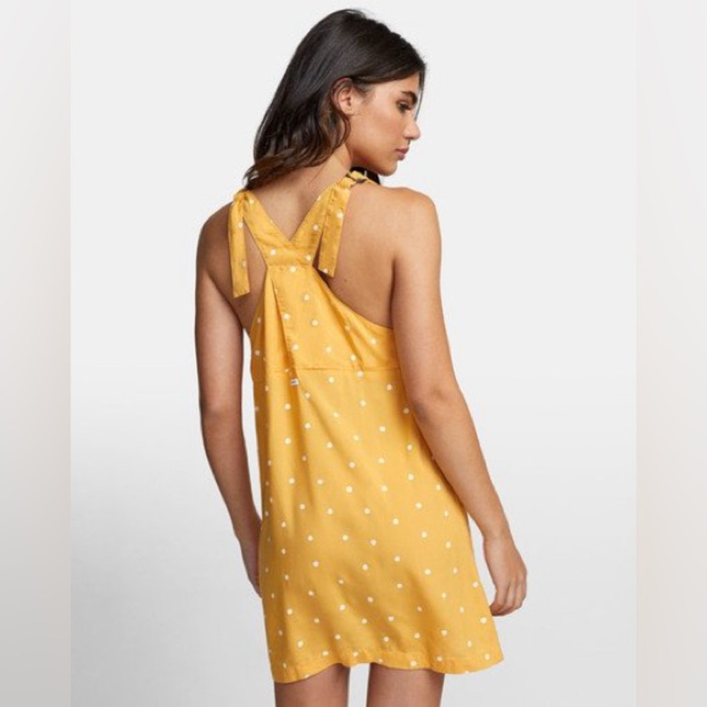 NWT RVCA Yellow Polka Dot Tank Dress Size Medium🌼 - Picture 10 of 10